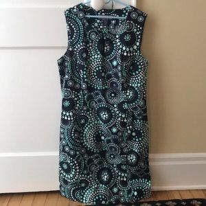Blue and green dress